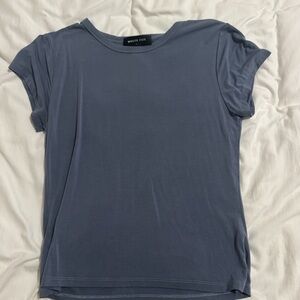 White Fox Boutique Slate Gray Short Sleeve Tee